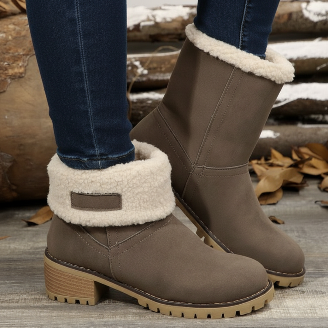 Stivaletto Almira Winter con tacco e design 2-in-1
