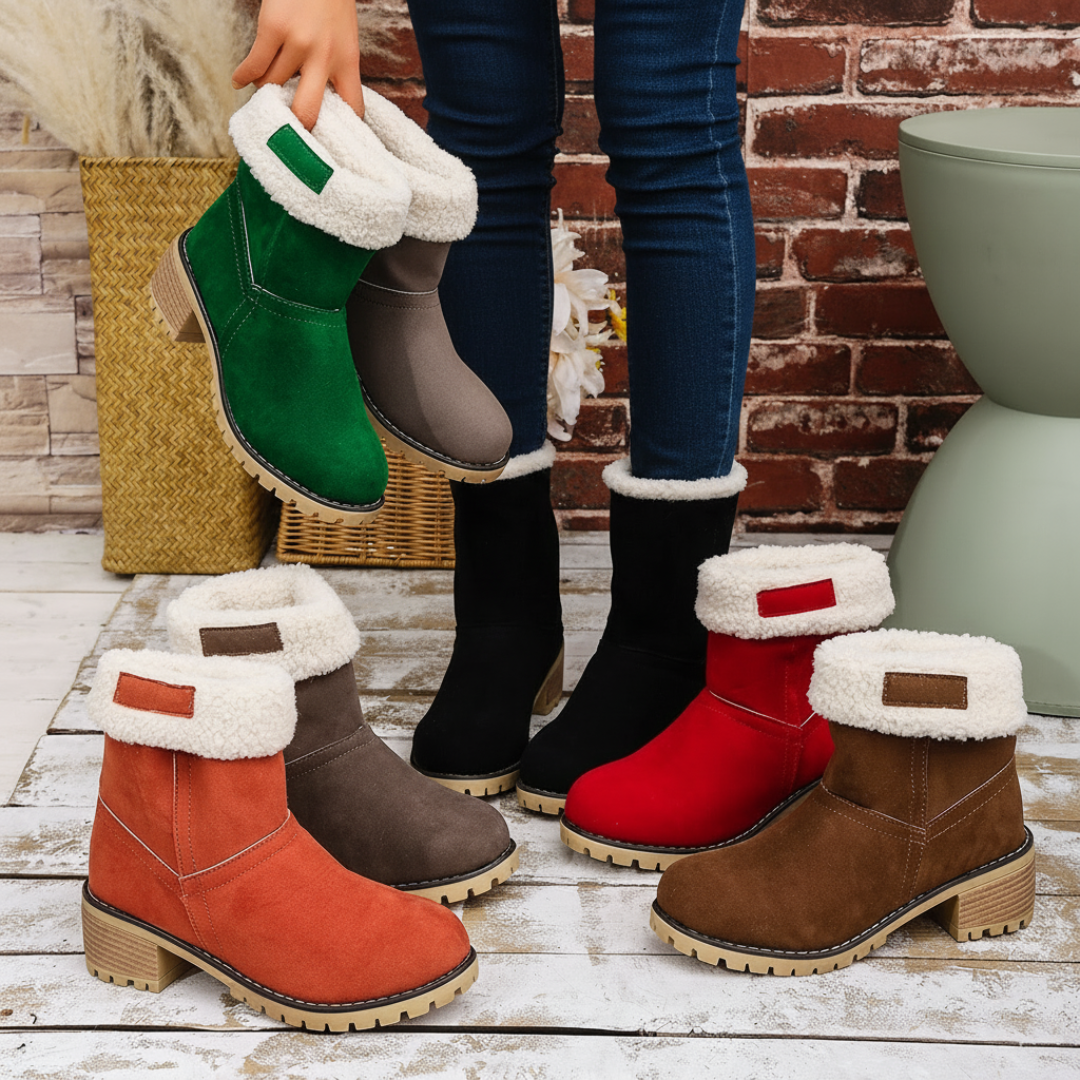 Stivaletto Almira Winter con tacco e design 2-in-1