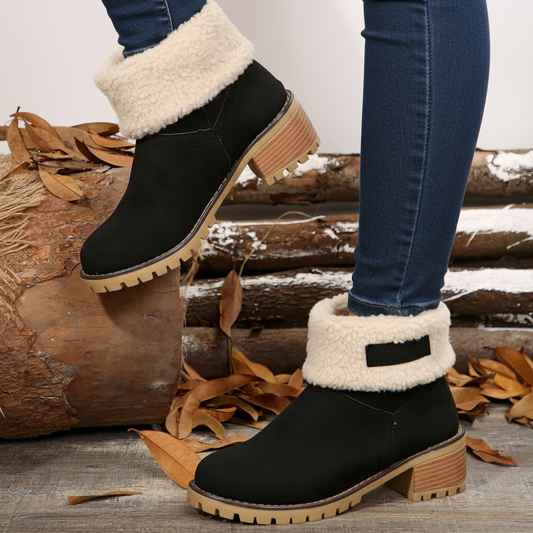 Stivaletto Almira Winter con tacco e design 2-in-1