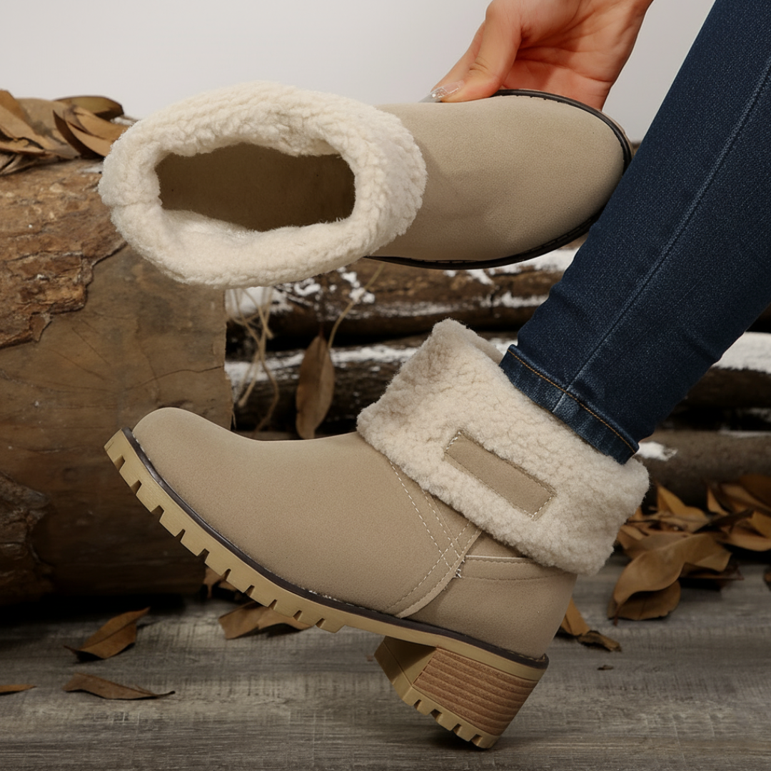 Stivaletto Almira Winter con tacco e design 2-in-1